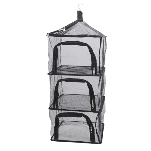 Tbest Platzsparende 4-Schicht-Trocknungsnetz, Verbesserte Sauberkeit, Schnelle Trocknung und Effiziente Organisation für Gemüsecampingvorräte von Tbest