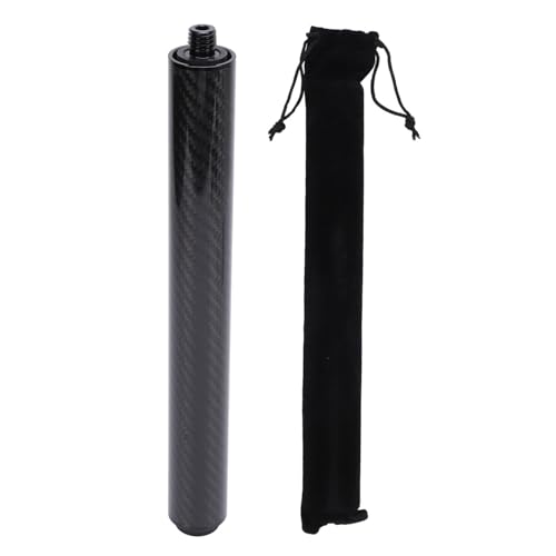 Tbest Pool Cue Extender, 10 -Zoll -Kohlefaser -Billard Pool Cue -Erweiterung mit Gummi -End -Abdeckung für Enthusiasten von Tbest