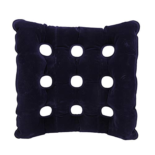 Tbest Pressure Sore Cushion,E-Kissen,Bettring für Dekubitus,Aufblasbare Kissen Zur Druckentlastung,Druckentlastungsring aus Gummi Zur Vorbeugung von Druckgeschwüren,Quadratisches Kissen,(Dunkelblau) von Tbest