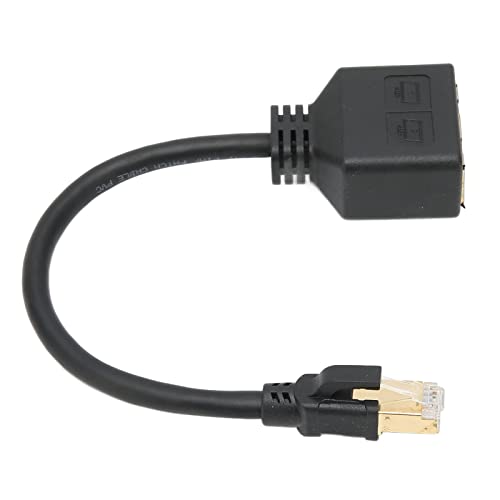 Tbest RJ45-Splitter-Adapter, RJ45-Ethernet-Adapterkabel-Verlängerung 1 Bis 2 Ports Ausgezeichnete Verbindungsübertragungs-Splitter-Adapter für das Heimbüro von Tbest