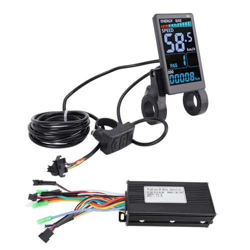 Tbest Rauschreduzierung Hochfunktionales Design Verschiedener Kompatibilitätsroller -Controller 36V 500W 48 V 750W Bürstenloser Motor LCD -Anzeigemesser Kit, Entwickelt, um das Fahren zu Verbessern von Tbest
