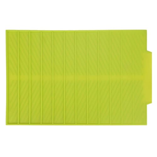 Tbest Rechteck Silikon Abflussmatten Hitzebeständige Schlupfschale für Küchengerichte Aufbewahrungskühlschrank, Leicht zu Leicht (Green) von Tbest