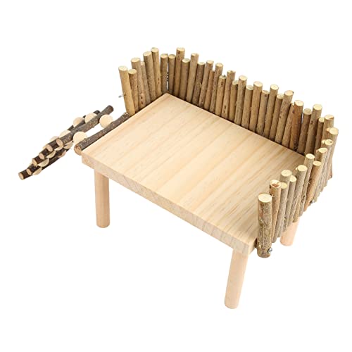 Tbest Safer Haustier Haustier Holz Hamster Escalat Plattform Aktivität Spielplatz für Goldene Bären Zuckergläubiger (Universeller Typ) von Tbest
