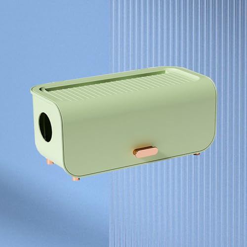 Tbest Sicherheitsschutzkabel Organizer Box Einfacher Kabelverwaltungskasten Ordentlicher Schreibtisch Arbeitsplatz (Material: Kunststoff) (hellgrün) von Tbest