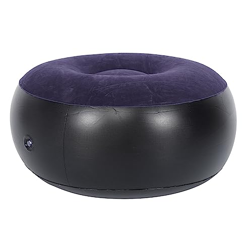 Tbest Tragbarer Outdoor -Camp -Stuhl Aufblasbare Flockenpulverfußunterstützung für Home Office Travel Purple Pvcflocking von Tbest