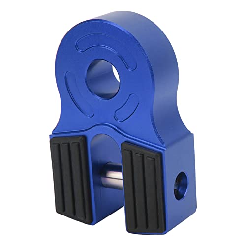 Tbest Winch Shackle Mount Hochleistungssteuer 30000 Lbs Kapazität Universeller Schlepptauhaken D Ring mit Gummi -Wach -Eisenstift für ATV UTV SUV Pickup Trucks Aluminiumlegierung (BLUE) von Tbest