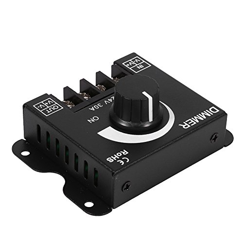 dimmschalter led 12v,Tbest Led Dimmer 24V,Led Dimmer 12V,Streifen-Led-Dimmerschalter,12 V-24 V 30 A Led-Schalter-Dimmer-Controller-Handbetrieb Für Streifenlicht Einfarbig von Tbest