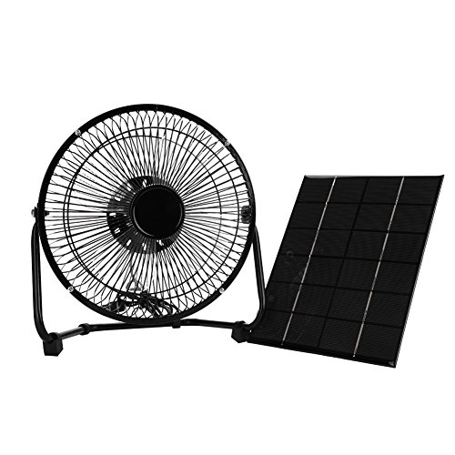 Tbest solar ventilator, Solar Ventilator Fan Lüfter Solar Panel Powered Fan 5,2 W 6 V Tragbare Mini USB Solar Fan Eisen Lüfter für Cam Home Office Outdoor Reisen Angeln 8" Zoll von Tbest