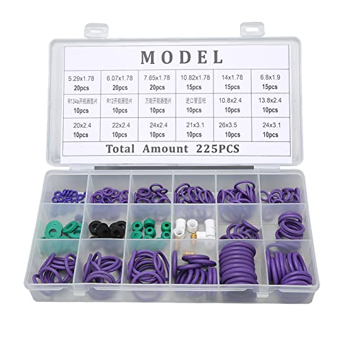 Universal O Ring Kit, 225 teiliges Auto Klimaanlagen O Ring Dichtungs Set, 14 Größen Sortiment mit Unterlegscheiben Abstandshalter für die Maschinenindustrie zu Hause klima dichtring,klima dichtungen Universal O Ring Kit, 225 teiliges Auto Klimaanlagen O Ring Dichtungs Set, 14 Größen Sortiment mit Unterlegscheiben Abstandshalter für die Maschinenindustrie zu Hause klima dichtring,klima dichtungen von Tbest
