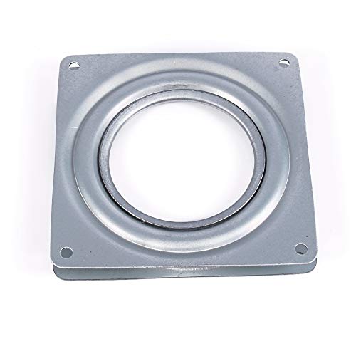 Tbest Drehlager, Drehteller, Drehbeschlag, Lazy Susan, 10,2 cm, Rostfrei, Grau, Stahl von Tbest