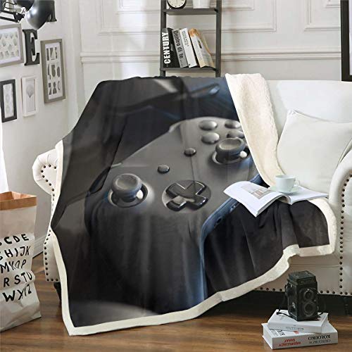 Gamepad Wohndecke für Couch für Teenager Gamer Videospiel Kuscheldecke 150x200cm Neuheit Moderner Gamecontroller Decke Gamer Konsole Weich Atmungsaktive von Tbrand