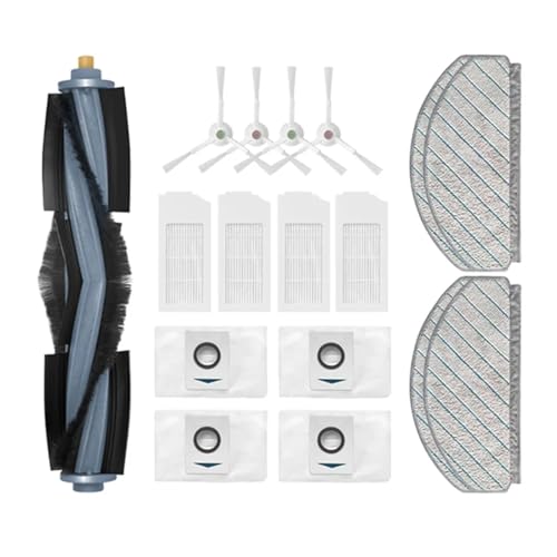 17 STÜCKE Kompatibel Mit ECOVACS T10 / T10 Plus / X1 Plus Roboter-staubsauger Ersatzteil Hauptseitenbürste Filter Staubbeutel Wischlappen von Tbrov