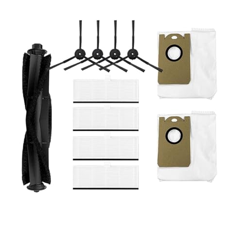 Ersatzteil kompatibel mit Ultenic T10 Selbstentleerender Roboterstaubsauger Ersatzteile Hauptbürste Seitenbürste Hepa-Filter Wischlappen Staubbeutel(Set A) von Tbrov