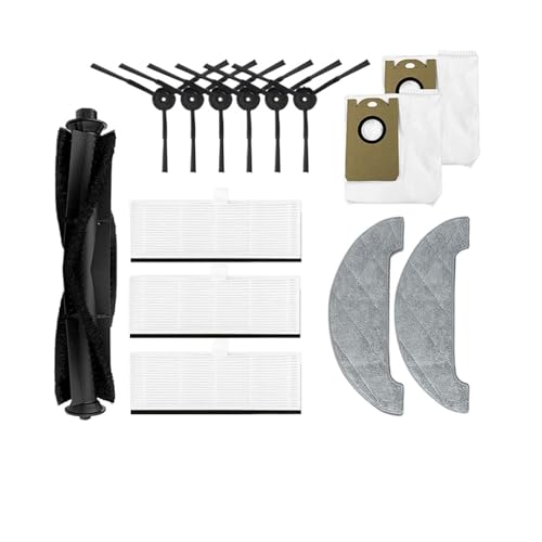 Ersatzteil kompatibel mit Ultenic T10 Selbstentleerender Roboterstaubsauger Ersatzteile Hauptbürste Seitenbürste Hepa-Filter Wischlappen Staubbeutel(Set H) von Tbrov