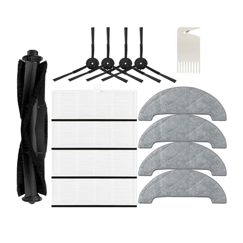 Ersatzzubehör Kompatibel mit Arnagar S8 Pro Roboterstaubsauger, Hauptseitenbürste, Hepa-Filter, Staubbeutel, Wischlappen, Ersatzteile(Set B) von Tbrov