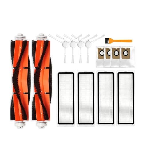 Kompatibel mit Dreame Bot D10 Plus / RLS3D / Z10 Pro / L10 Plus Roller Seitenbürste Filter Mopp Staubbeutel Roboter Staubsauger Zubehörteil(Pink) von Tbrov