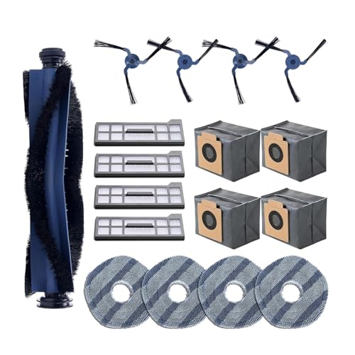 Kompatibel mit Eufy X10 Pro Omni Staubsauger Ersatzteile Zubehör Rolle Seitenbürste Filter Vadrouille Tuch Staubwedel Pads Staubbeutel Kit(X10pro Omni) von Tbrov