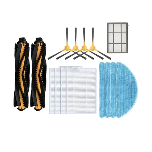 Kompatibel mit Haier TH27U1 Roboterstaubsauger, Haupt- und Seitenbürste, Hepa-Filter, Wischtücher, Lappen, Ersatzteil, Zubehör(Set C) von Tbrov