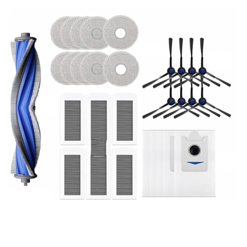 Kompatibel mit Kompatibel mit Ecovacs Debot X5 Omni / X5 PRO Omni / X5 PRO Staubsaugerteile Hauptwalze Seitenbürste Staubbeutel Filter Wischtuch Zubehör(Purple) von Tbrov