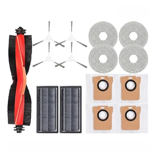 Kompatibel mit Xiaomi Mijia H40 M30S Roboter-Staubsauger Kehrmaschine Verbrauchsmaterial Hauptbürste Lappenfilter Seitenbürste Zubehör(Multi) von Tbrov