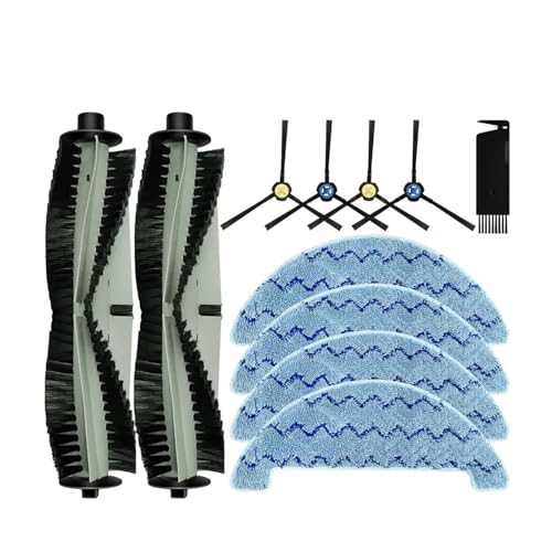Tbrov Kompatibel mit Polaris PVCR 3900 IQ Home Roboter-Staubsauger, Ersatzteile, Zubehör, Rolle, Haupt-/Seitenbürste, Wischlappen, Tuch(Set A) von Tbrov