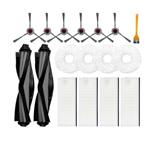 Tbrov Kompatibel mit Yeedi Mop Station Pro Roboterstaubsaugern, Rollen-/Seitenbürstenfilter, Wischtücher, Ersatzteil-Ersatzzubehör-Set(Set M) von Tbrov