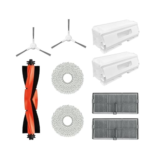 Zubehör Kompatibel Mit Xiaomi Mijia H40 / D101CN Roboter-staubsauger Ersatzteile Haupt Seite Bürste Wisch Tuch Filter Staubbeutel Ersatz(Set-1) von Tbrov