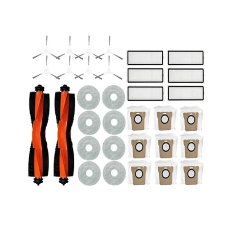 Zubehör Kompatibel Mit Xiaomi Roboter Staubsauger X20 + X10 + X20 Plus X10 Plus Teile Haupt Seite Bürste Hepa-Filter Wischtuch Staub Beutel Ersatz(Set5) von Tbrov