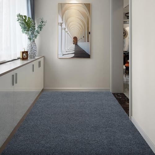 Tcatec 90x300cm Teppichläufer Waschbar Schmutzfangmatte, PVC rutschfest Flurteppich Läufer, Teppich Meterware für Innen und Außen, Fußmatte Türmatte für Flur, Eingangsbereich, Küche, Büro, Grau Tcatec 90x300cm Teppichläufer Waschbar Schmutzfangmatte, PVC rutschfest Flurteppich Läufer, Teppich Meterware für Innen und Außen, Fußmatte Türmatte für Flur, Eingangsbereich, Küche, Büro, Grau von Tcatec