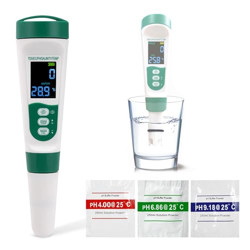 PH Wert Messgerät Pool 5-in-1,PH EC TDS Salzgehalts Temperatur Meter,Ph Messgerät Pool Digital, Salzmessgerät,Pool Wassertester Digital,Wasserqualitätstester für Trinkwasser PH Wert Messgerät Pool 5-in-1,PH EC TDS Salzgehalts Temperatur Meter,Ph Messgerät Pool Digital, Salzmessgerät,Pool Wassertester Digital,Wasserqualitätstester für Trinkwasser von Tccydm