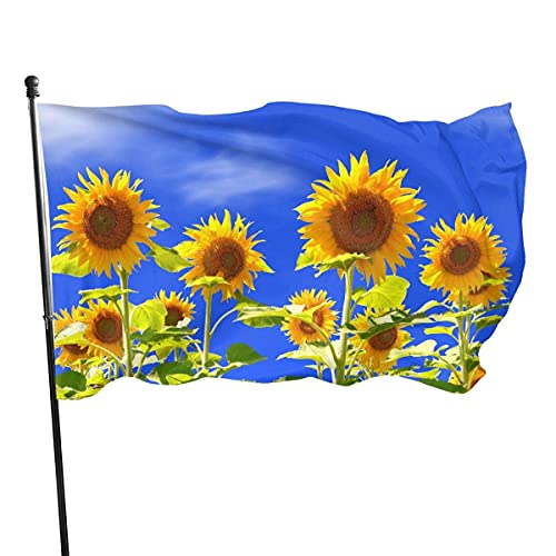 Tcerlcir Gartenflaggen Schöne Sonnenblumen Garten Banner Feiertage Flags Haus Hof Flagge Dekorative Hauptflagge 90 x 150 cm von Tcerlcir