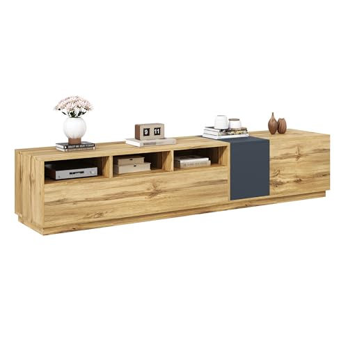 Tcewhhy EIN moderner TV-Ständer in Kontrastfarben. Mit schlichtem, kontrastreichem Design. Mit offenen Fächern und Kabelöffnungen. 200 cm von Tcewhhy