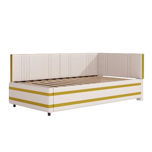 Tcewhhy Polsterbett Sofabett 90 * 200 Multifunktionsbett mit Lattenrost Hautfreundlicher Samtstoff Beige Tcewhhy Polsterbett Sofabett 90 * 200 Multifunktionsbett mit Lattenrost Hautfreundlicher Samtstoff Beige von Tcewhhy