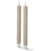 Tchibo - 2 LED-Echtwachs-Stabkerzen - creme von Tchibo