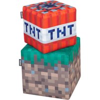 2 roba Minecraft Sitzhocker - 35x35x35cm - mehrfarbig - Holz / Polyester von roba