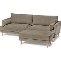 3-Sitzer-Sofa mit Hocker, braun von Tchibo