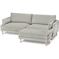 3-Sitzer-Sofa mit Hocker, hellgrau von Tchibo