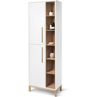 Tchibo - Bad-Hochschrank »Eklund« mit Seitenfach - 62,5x35x190cm - braun - Holz / Eichenholz Tchibo - Bad-Hochschrank »Eklund« mit Seitenfach - 62,5x35x190cm - braun - Holz / Eichenholz von Tchibo