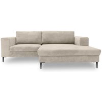 DOMO collection Ecksofa »Modica« aus Cord, rechts, beige von Tchibo