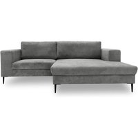 DOMO collection Ecksofa »Modica« aus Cord, rechts, grau von Tchibo