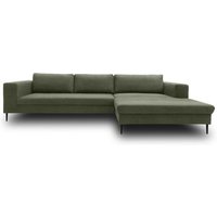 DOMO collection Ecksofa »Modica« mit Longchair rechts, dunkelgrün von Tchibo