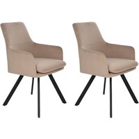 Eglo 2er-Set Stühle »Apalit« - 60x57,5x86cm - schwarz - Metall / Polyester von EGLO