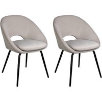 Eglo 2er-Set Stühle »GuaGua« - 53x56x80cm - schwarz - Metall / Polyester von EGLO