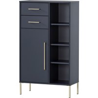 Tchibo - Highboard »Kent« - 67x33x117,5cm - blau - Holz / Metall von Tchibo