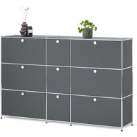 Tchibo - Kommode »Cn3« mit 9 Klappen - 190x40x120,5cm - chrom - Stahl / Aluminium / Kunststoff von Tchibo
