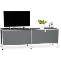 Tchibo - Lowboard Metall »Cn3« mit Klappenfächern - 152x40x51,5cm - chrom - Stahl / Aluminium / Kunststoff von Tchibo