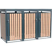 Tchibo - Mülltonnenbox mit Blumenkasten - 200x84x125cm - anthrazit - Stahl von Tchibo