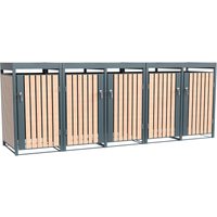 Tchibo - Mülltonnenbox mit Blumenkasten - 332x84x125cm - anthrazit - Stahl von Tchibo