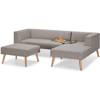 Premium-Lounge-Set mit Sitzhocker und Tablett von Tchibo