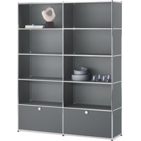 Tchibo - Regal »Cn3« mit 2 Klappen - 152x40x194,5cm - chrom - Stahl / Aluminium / Kunststoff von Tchibo